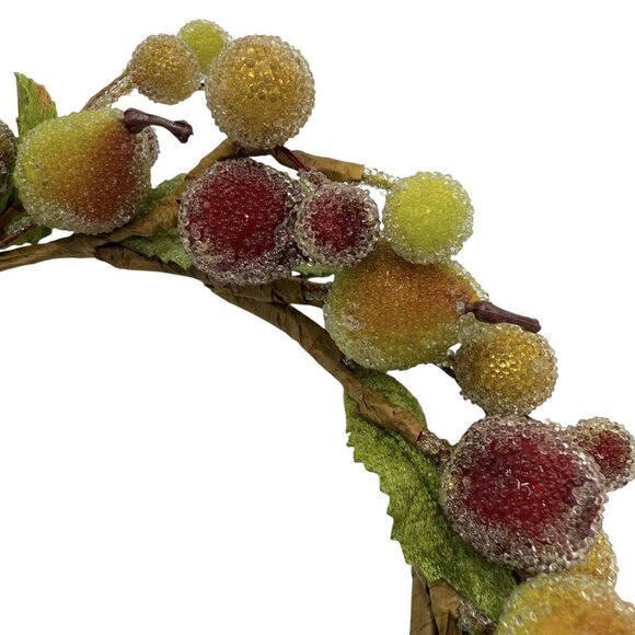 3 Valerie Parr Hill Sugared Fruit Pear Pomegranate Pillar Candle Rings Fall Lot - Picture 7 of 10